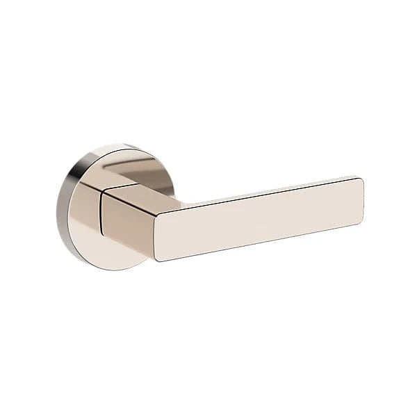 Baldwin Reserve Sharpewood Lever with Contemporary Round Rose