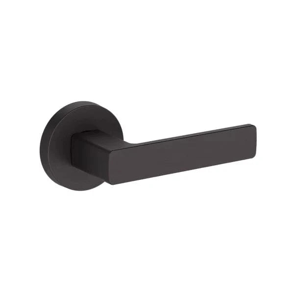Baldwin Reserve Sharpewood Lever with Contemporary Round Rose