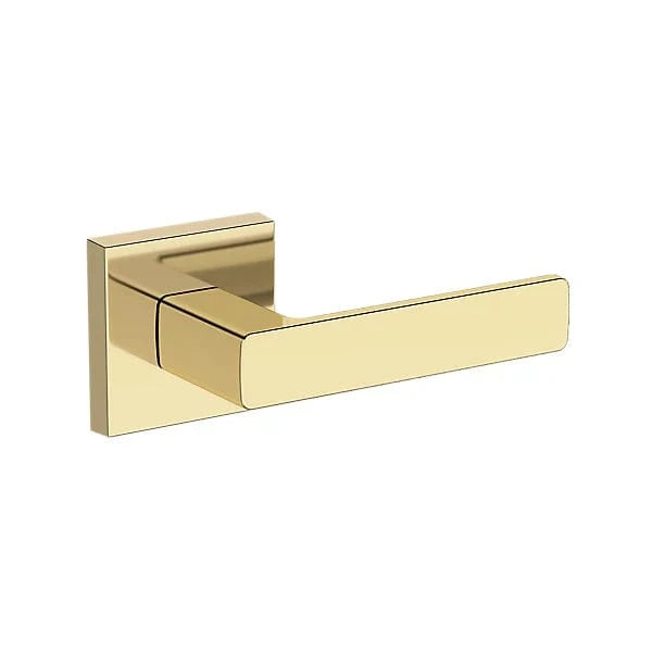 Baldwin Reserve Sharpewood Lever with Contemporary Square Rose