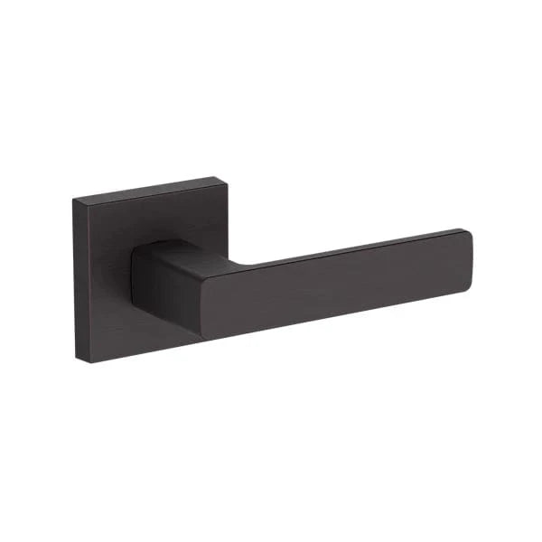 Baldwin Reserve Sharpewood Lever with Contemporary Square Rose