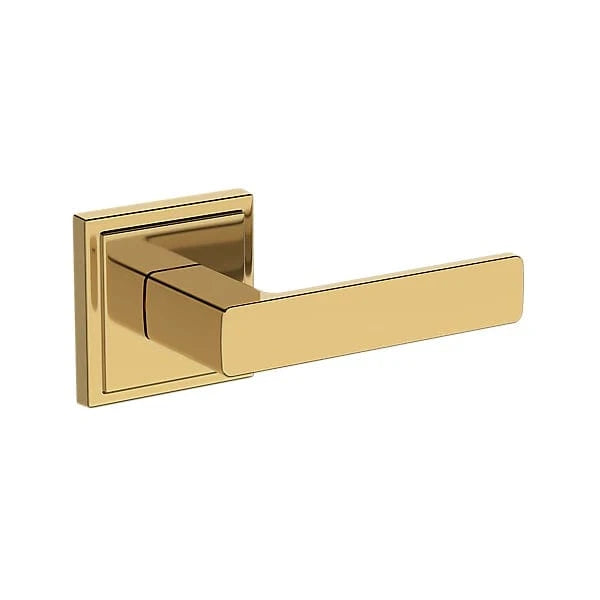 Baldwin Reserve Sharpewood Lever with Stepped Square Rose