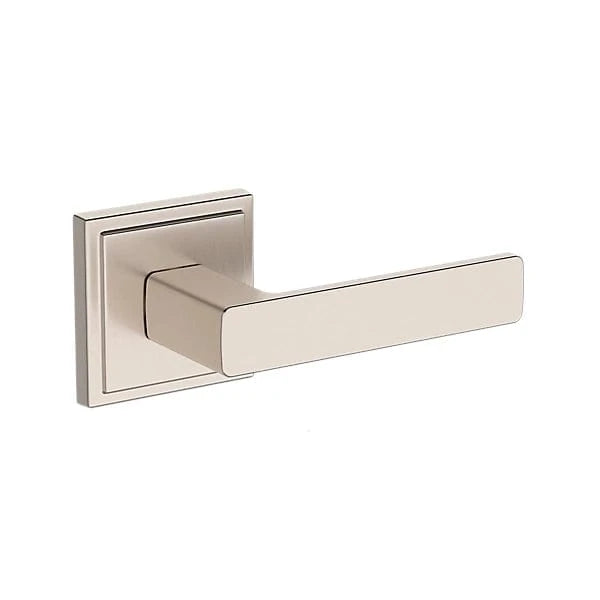 Baldwin Reserve Sharpewood Lever with Stepped Square Rose