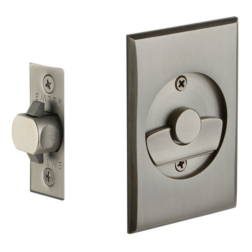 Emtek Privacy Tubular Pocket Door Lock 2015US15A Pewter