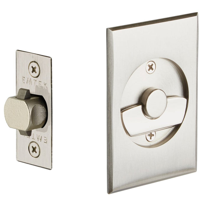 Emtek Privacy Tubular Pocket Door Lock 2015US15 Satin Nickel