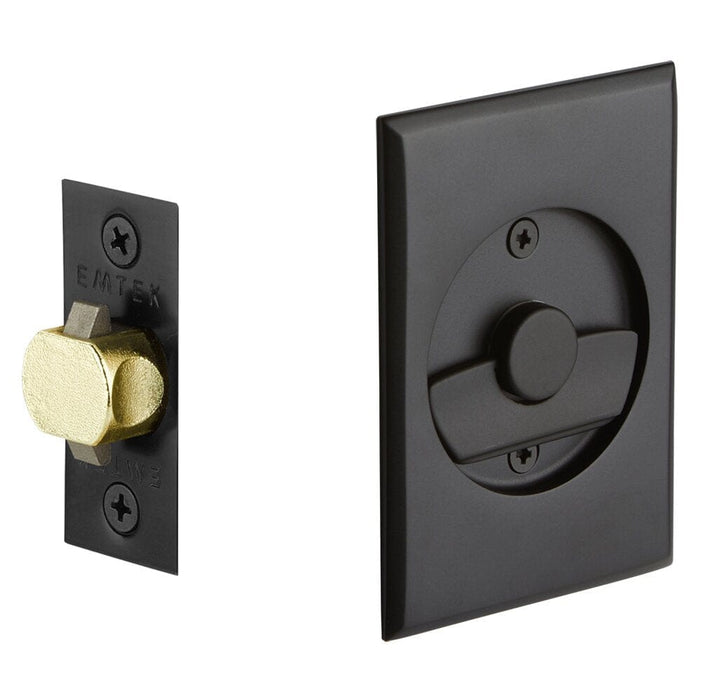 Emtek Tubular Rectangular Privacy Pocket Door Lock