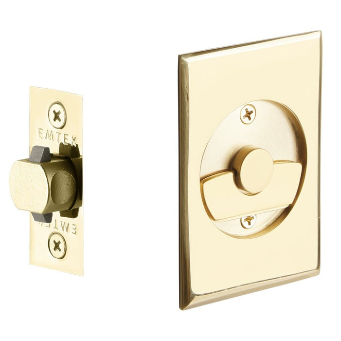 Emtek Tubular Rectangular Privacy Pocket Door Lock — Express Hardware ...