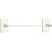 Emtek 24" Modern Brass Towel Bar With Modern Rectangular Rosette 2802212US15 Satin Nickel