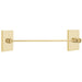 Emtek 24" Modern Brass Towel Bar With Modern Rectangular Rosette 2802212US4 Satin Brass