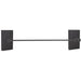 Emtek 30" Modern Brass Towel Bar With Modern Rectangular Rosette 2802312US19 Flat Black