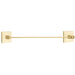Emtek 30" Modern Brass Towel Bar With Square Rosette 2802310US4 Satin Brass