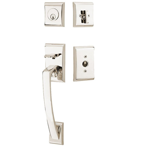 Emtek Ares Single Cylinder Handleset Polished Nickel