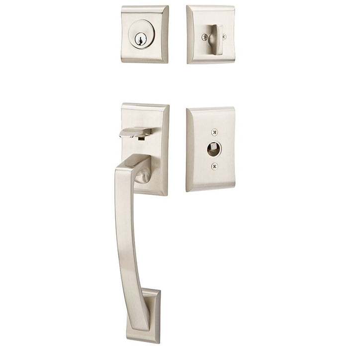 Emtek Ares Single Cylinder Handleset Satin Nickel