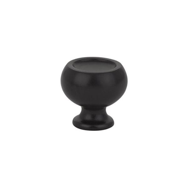 Emtek Atomic 1" Cabinet Knob 86314US19 Flat Black