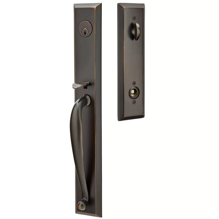 Emtek Jefferson Single Cylinder Handleset - Oil Rubbed Bronze