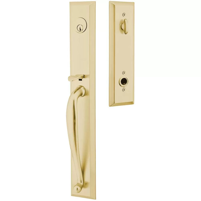 Emtek Jefferson Single Cylinder Handleset - Satin Brass