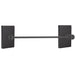 Emtek 12" Modern Brass Towel Bar With Modern Rectangular Rosette 2802412US19 Flat Black