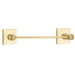 Emtek 12" Modern Brass Towel Bar With Square Rosette 2802410US4 Satin Brass