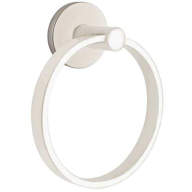 Emtek Modern Brass Towel Ring With Disc Rosette — Express Hardware Direct