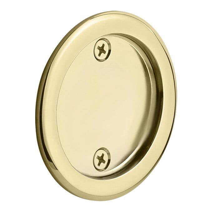 Emtek Tubular Round Dummy Pocket Door 2146US3 Polished Brass