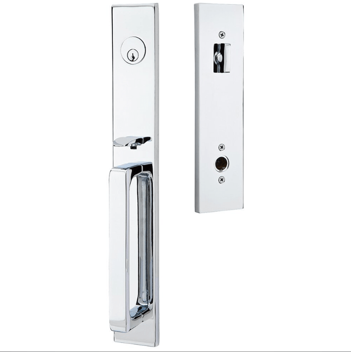 Emtek Lausanne Single Cylinder Handleset Polished Chrome