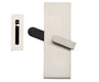 Emtek 222201 Modern Rectangular Barn Door Privacy Lock with Strike in Satin Nickel