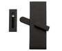 Emtek 222201 Modern Rectangular Barn Door Privacy Lock with Strike in Flat Black