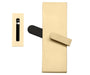Emtek 222201 Modern Rectangular Barn Door Privacy Lock with Strike in Satin Brass