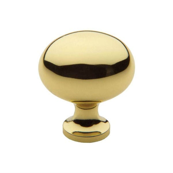 Baldwin 4913 Oval Cabinet Knob in Polished Brass