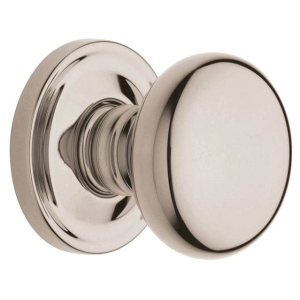 Baldwin Estate 5015 Knob with Classic Rose in Lifetime Polished Nickel