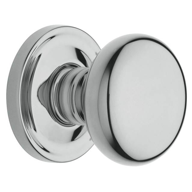 Baldwin Estate 5015 Knob with Classic Rose in Polished Chrome