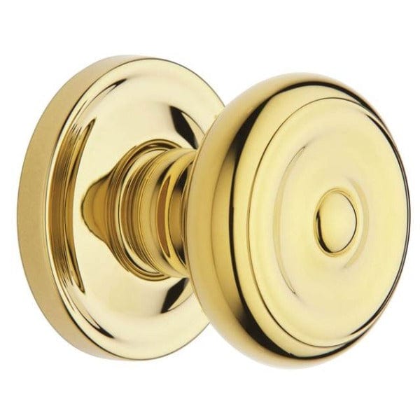 Baldwin Estate 5020 Knob with Classic Rose in Polished Brass