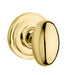 Baldwin Estate 5025 Egg Knob with Classic Rose in Lifetime Polished Brass