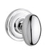 Baldwin Estate 5025 Egg Knob with Classic Rose in Polished Chrome