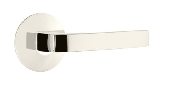 Emtek Breslin Lever with Modern Rosette in Polished Nickel
