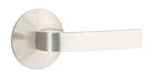 Emtek Breslin Lever with Modern Rosette in Satin Nickel