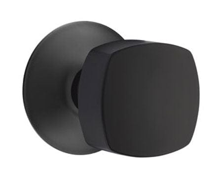 Emtek Freestone Knob with Modern Rosette in Flat Black