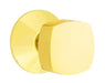 Emtek Freestone Knob with Modern Rosette in Unlacquered Brass