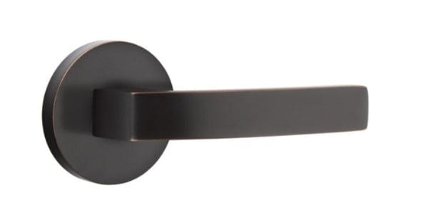 Emtek Breslin Lever with Disk Rosette in Oil Rubbed Bronze