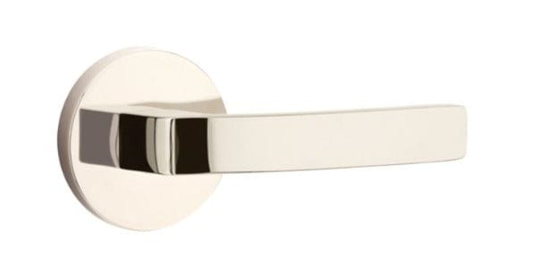 Emtek Breslin Lever with Disk Rosette in Polished Nickel