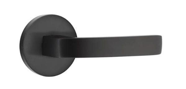 Emtek Breslin Lever with Disk Rosette in Flat Black