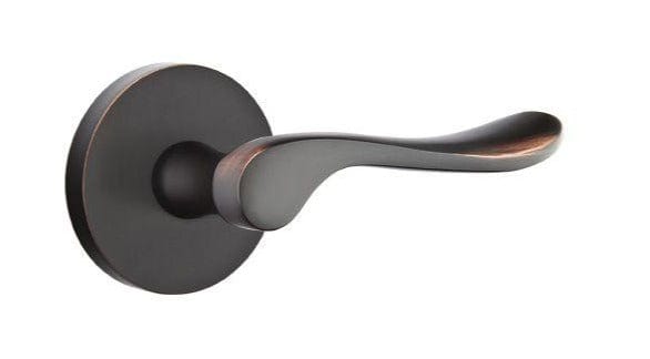 Luzern Lever with Disc Rosette in Oil Rubbed Bronze