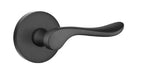 Luzern Lever with Disc Rosette in Flat Black