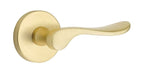 Luzern Lever with Disc Rosette in Satin Brass