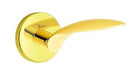Emtek Mercury Lever with Disk Rosette in Unlacquered Brass