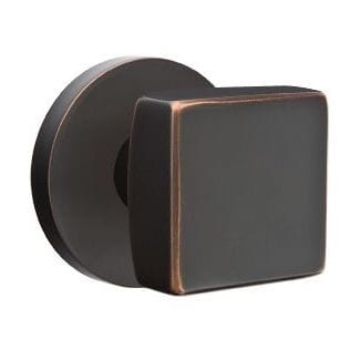 Emtek Square Knob with Disc Rosette in Oil Rubbed Bronze