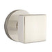 Emtek Square Knob with Disc Rosette in Satin Nickel