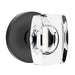 Emtek Windsor Crystal Knob with Disc Rosette in Flat Black