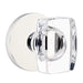 Emtek Windsor Crystal Knob with Disc Rosette in Polished Chrome