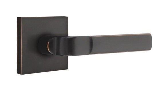 Emtek Aston Lever with Square Rosette in Oil Rubbed Bronze