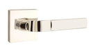 Emtek Aston Lever with Square Rosette in Polished Nickel